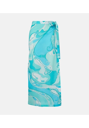 Pucci Orchidee cotton beach cover-up