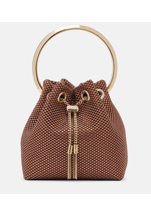 Jimmy Choo Bon Bon Small embellished satin bucket bag