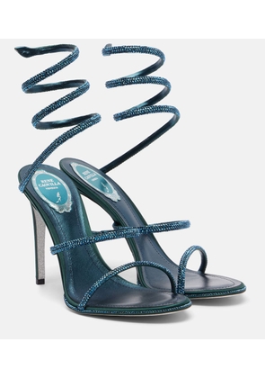 Rene Caovilla Cleo 105 embellished satin sandals