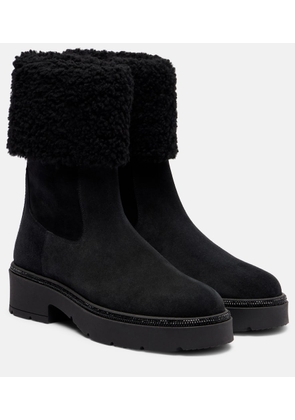 Rene Caovilla Embellished suede Chelsea boots