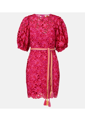 Farm Rio Belted lace minidress