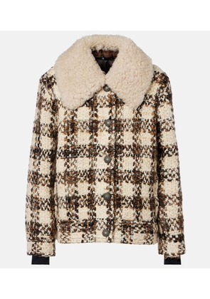 Moncler Grenoble Camlez shearling-trimmed wool down jacket