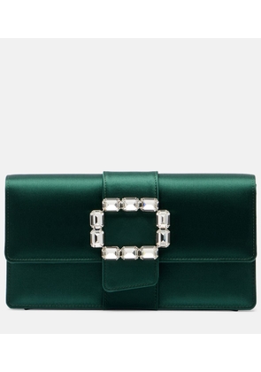 Manolo Blahnik Maycap embellished satin clutch