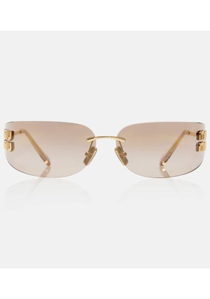 Miu Miu Logo oval sunglasses