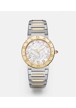 Bvlgari Bvlgari Bvlgari 18kt gold and steel watch with diamonds