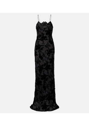 Rodarte Devore floral velvet gown