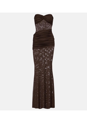 Bananhot Erica ruched strapless maxi dress