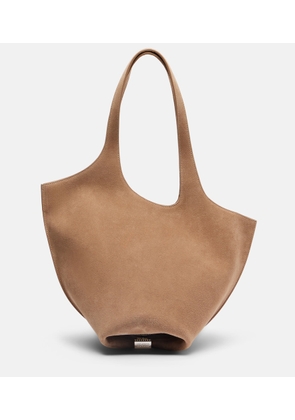 The Attico La Scoop Medium suede shoulder bag