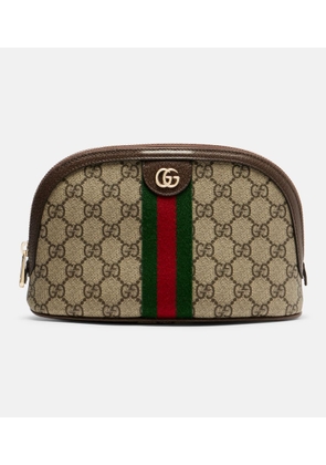 Gucci Ophidia Small leather-trimmed makeup bag