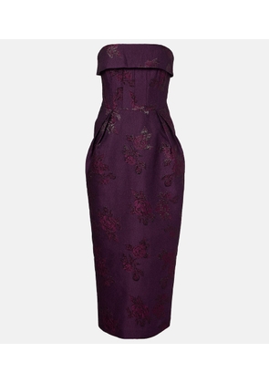Rebecca Vallance Afina floral brocade cocktail dress