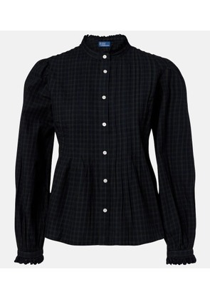 Polo Ralph Lauren Checked ruffled cotton shirt