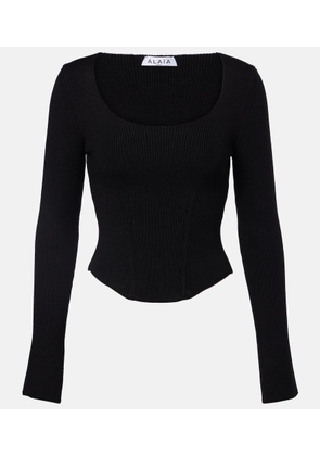 Alaia Wool-blend corset