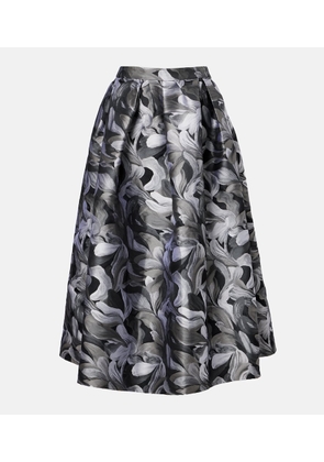 Dries Van Noten Jacquard midi skirt