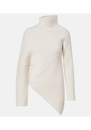 Alaia Asymmetric wool and cashmere sweater