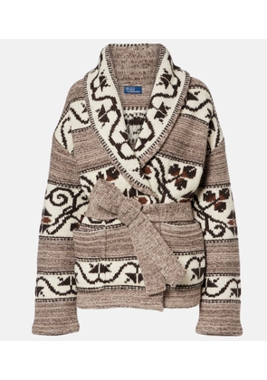 Polo Ralph Lauren Jacquard wool-blend wrap cardigan
