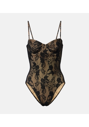 Norma Kamali Lace sheer bodysuit