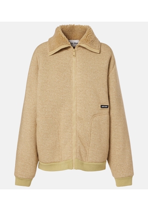 Miu Miu Logo fleece blouson