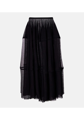 Alaia Semi-sheer midi skirt