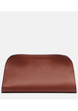 The Row Peggy leather clutch