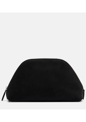 The Row Devon suede clutch
