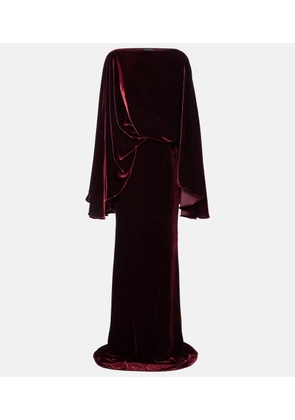 Taller Marmo Musidora draped velvet gown