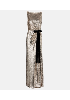 Simkhai Felicity draped sequined gown