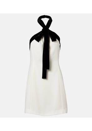 Simkhai Jolie velvet-trimmed crepe minidress