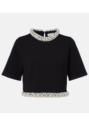 Simkhai Ozelle embellished knitted crop top