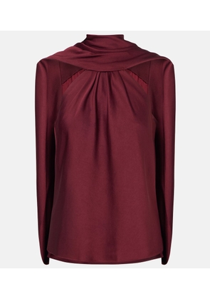 Simkhai Scarlett caped satin top