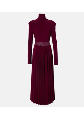 Norma Kamali Pleated turtleneck maxi dress