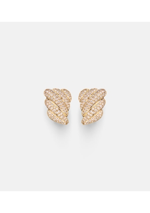 Anita Ko Croissant 18kt gold earrings with diamonds