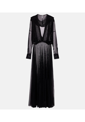 Norma Kamali Hooded sheer maxi dress