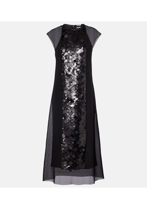 Joseph Boulle sequined chiffon midi dress
