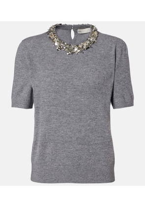 Tory Burch Embellished wool and cashmere top