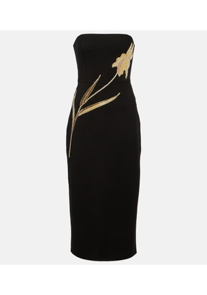 Staud Brooke embellished strapless midi dress
