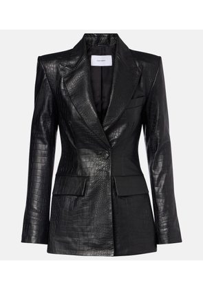 Alex Perry Croc-effect leather blazer