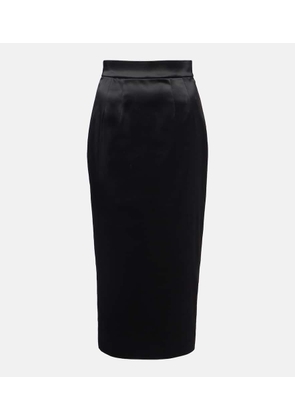 Dolce&Gabbana High-rise satin pencil skirt