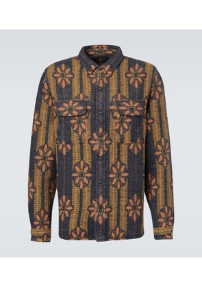 RRL Floral striped cotton jacquard shirt