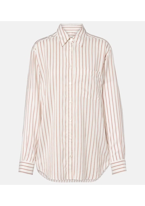 The Row Gavina striped silk shirt