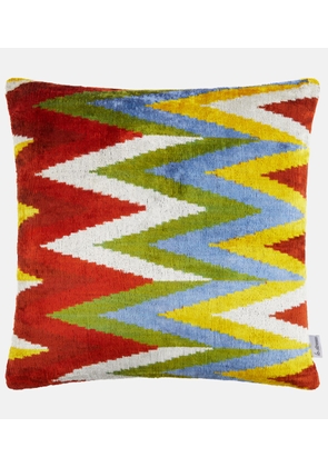 Les-Ottomans Printed silk and cotton velvet cushion