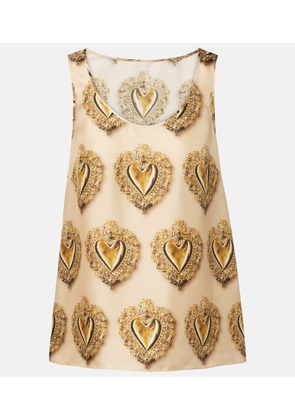 Dolce&Gabbana Printed silk satin top