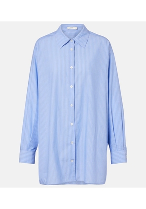 The Row Luka striped cotton poplin shirt