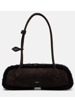 Alaia Le Teckel Medium suede shoulder bag