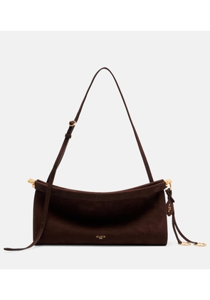 Alaia Le Click East West Medium suede shoulder bag