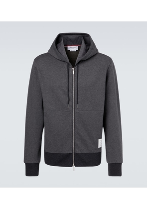 Thom Browne 4-Bar cotton jersey zip-up hoodie