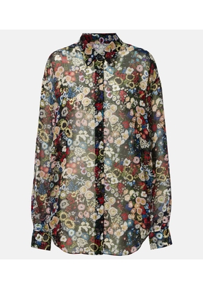 Khaite Goya floral silk chiffon shirt