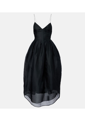 Khaite Colette silk tulle midi dress