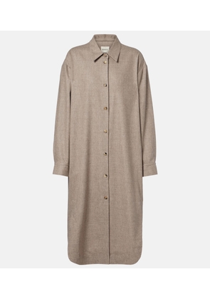 Khaite Gloria wool and cashmere shirt dress