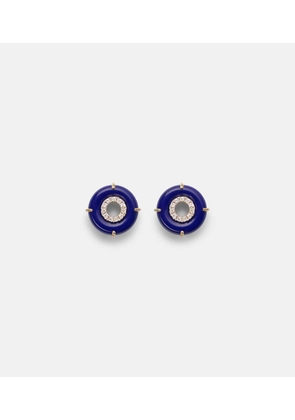 Mateo 14kt gold earrings with lapis lazuli and diamonds