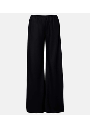 The Row Gala virgin wool flannel wide-leg pants
